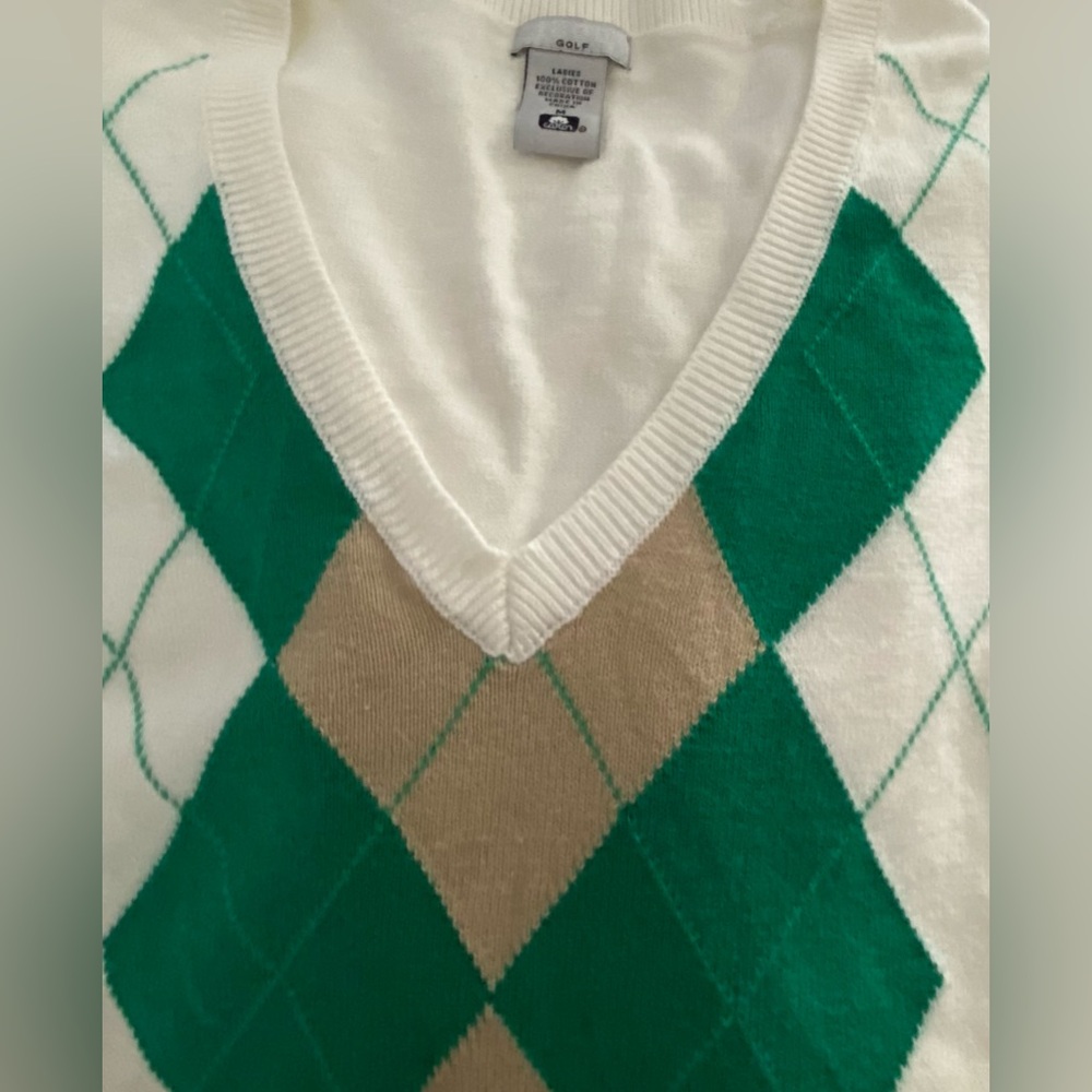 IZOD.. 2-WOMENS ARGYLE V-NECK SWEATERS - Picture 10 of 16